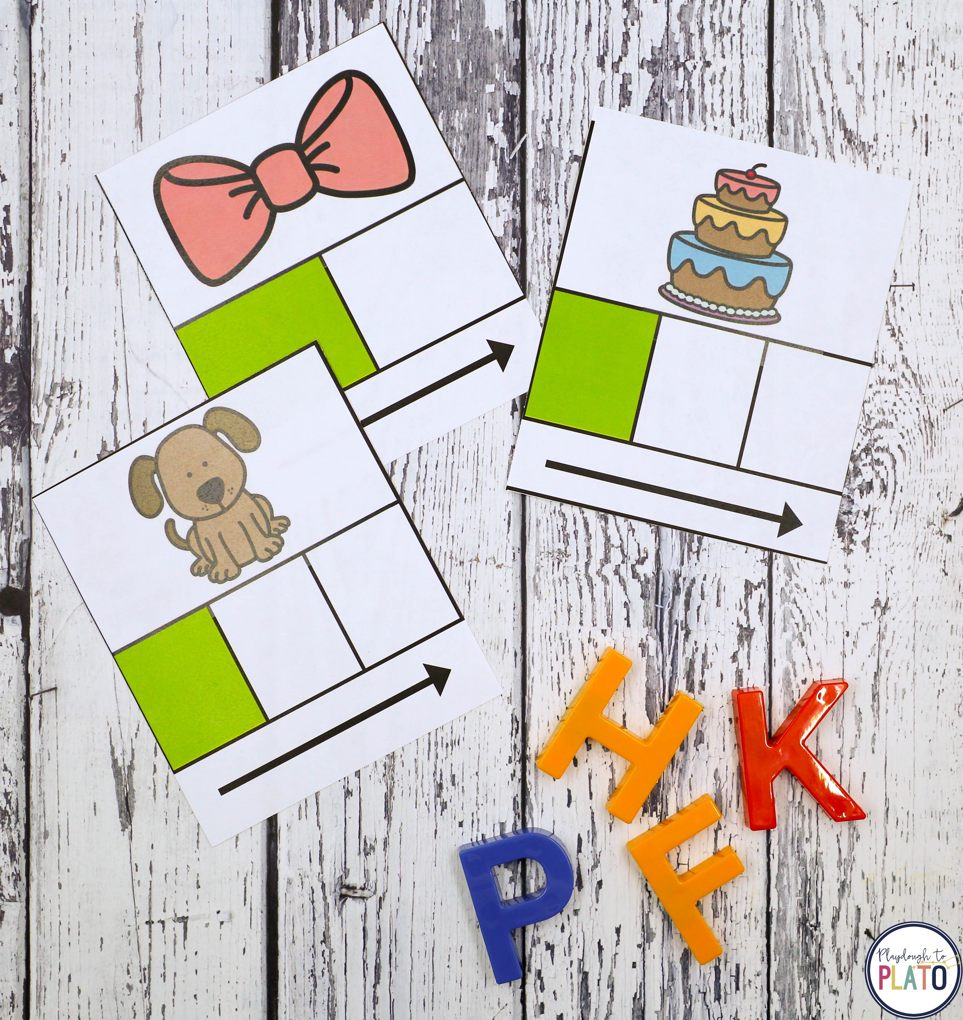 Elkonin Sound Boxes - Playdough To Plato - Free Printable Elkonin Boxes