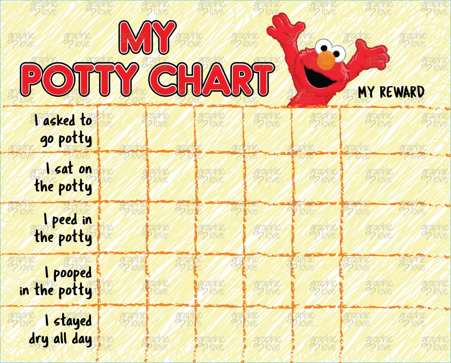 Elmo Inspired Potty Training Chart, Free Punch Cards | Elmo's World - Free Printable Minnie Mouse Potty Training Chart
