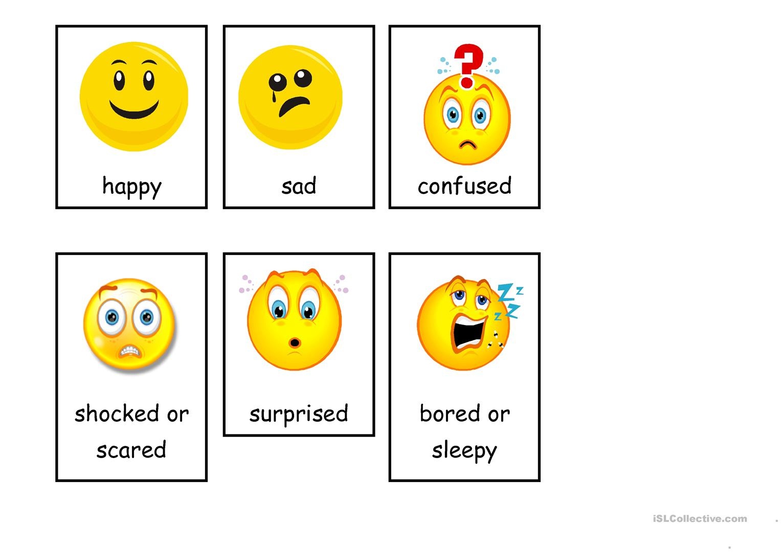 Emotions (Flashcards) Worksheet - Free Esl Printable Worksheets Made - Free Printable Pictures Of Emotions