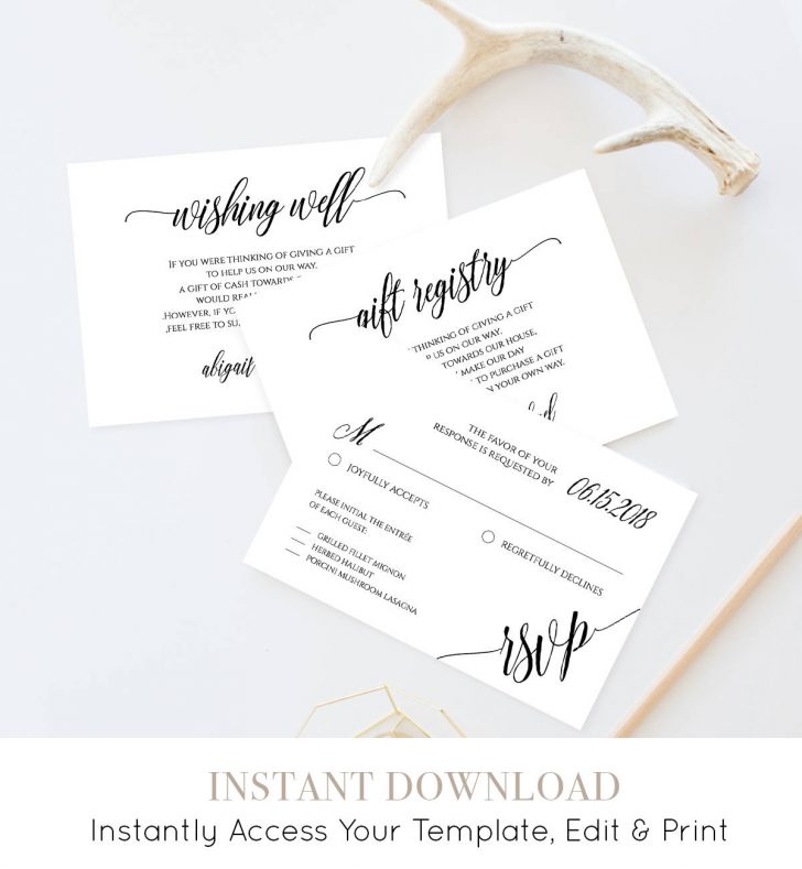 Free Printable Wedding Inserts