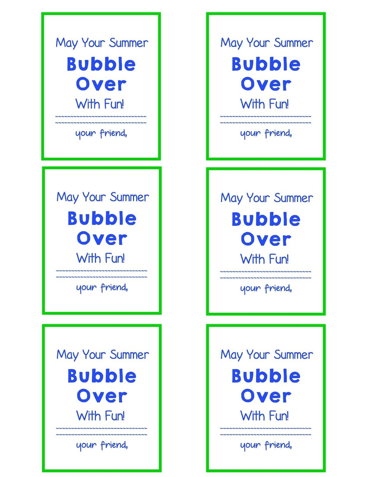 End Of School Year Gift Bubble Gift Tags And Free Printable | Give - Free Printable Gift Tags For Bubbles