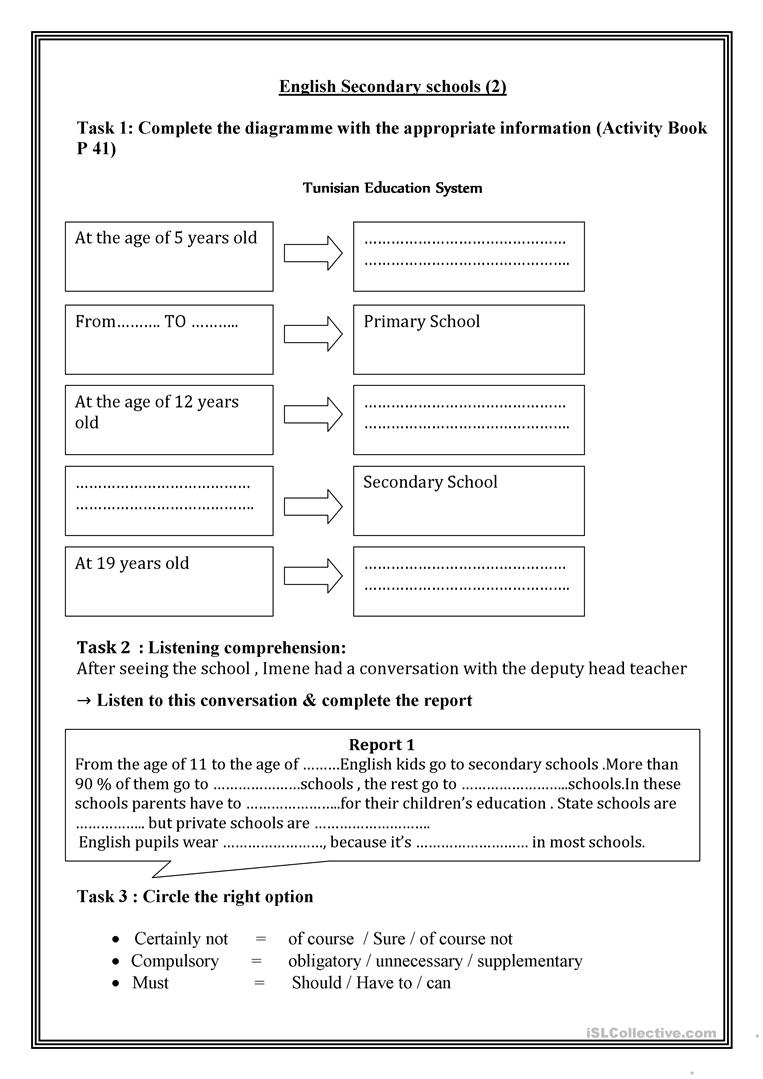 English Editing Worksheets Secondary School