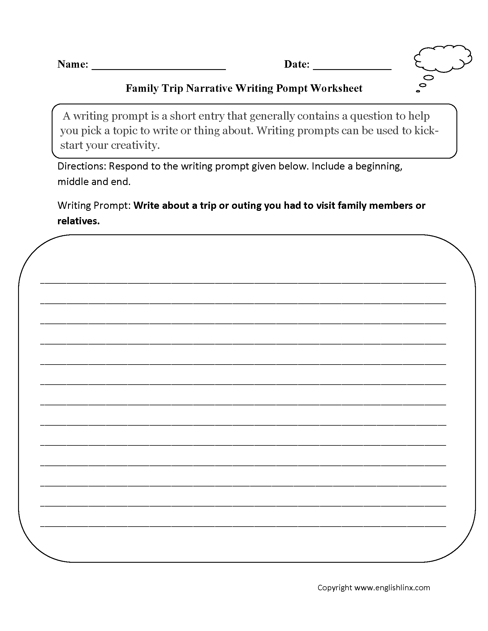 Free Printable Writing Prompts For Middle School Free Printable