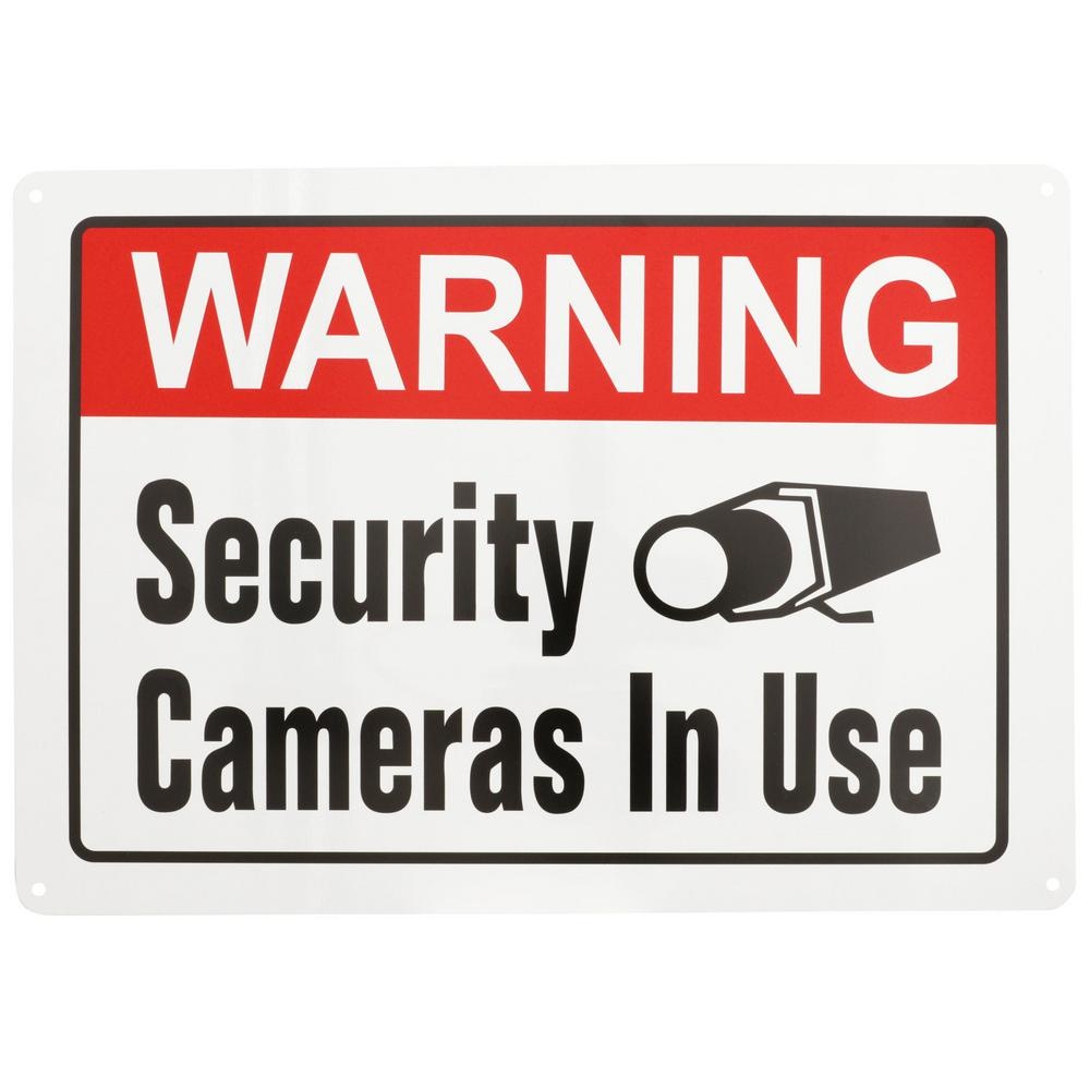 Everbilt 10 In. X 14 In. Security Cameras In Use Sign-31104 - The - Printable Video Surveillance Signs Free