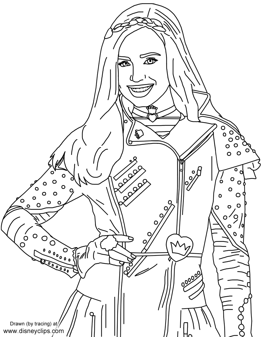 Evie From Disney&amp;#039;s #descendants | Free Printables | Descendants - Free Printable Descendants Coloring Pages