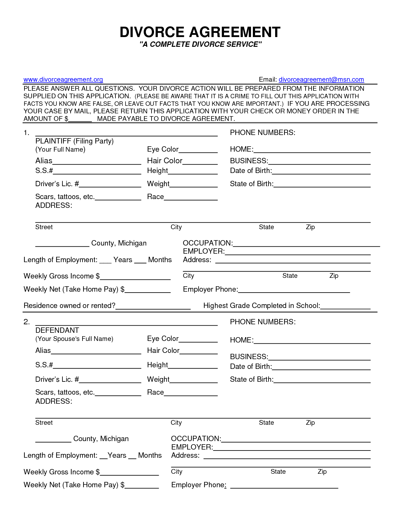 Fake Divorce - Tutlin.psstech.co - Free Printable Divorce Papers For North Carolina