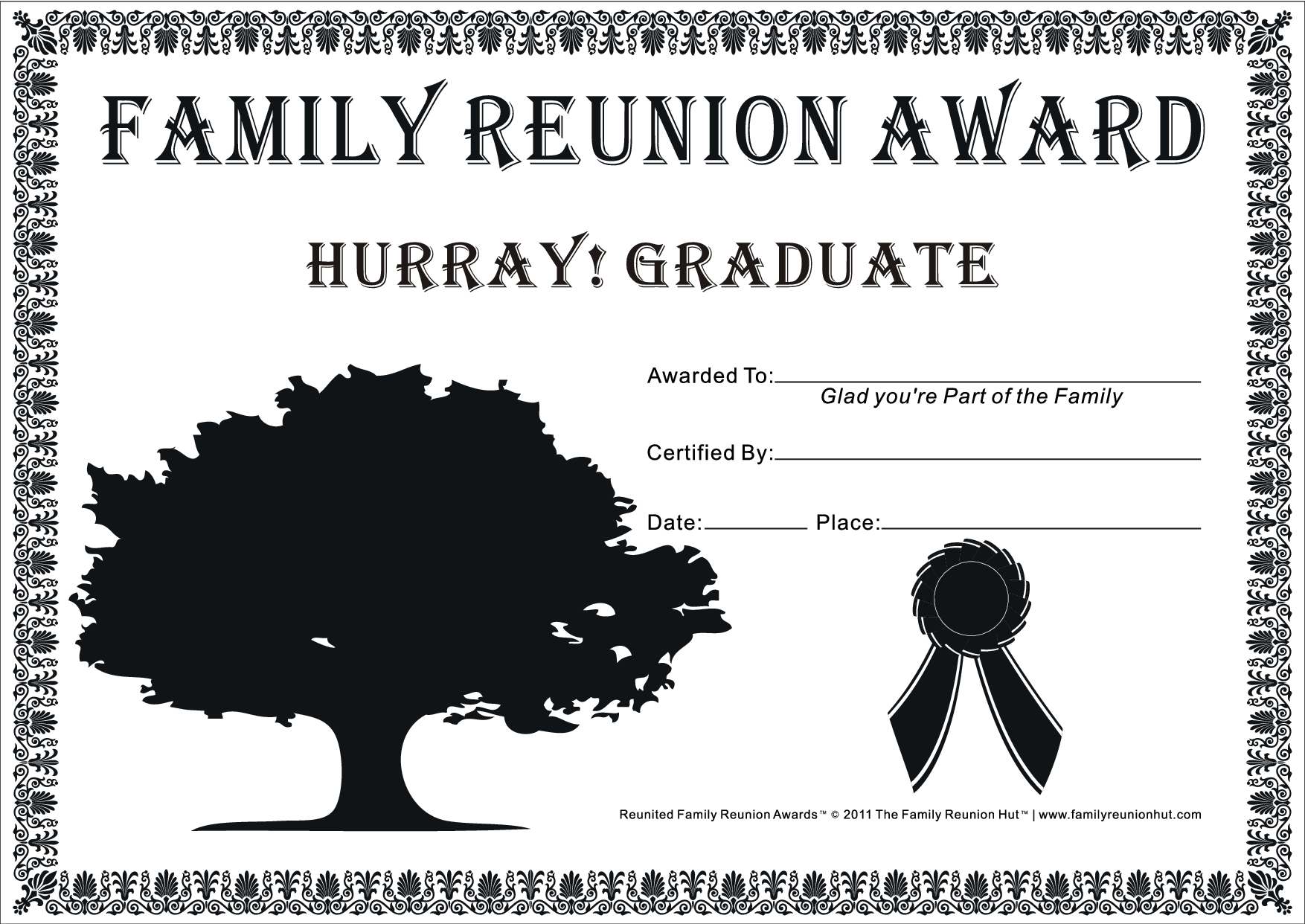 Free Printable Family Reunion Awards Free Printable