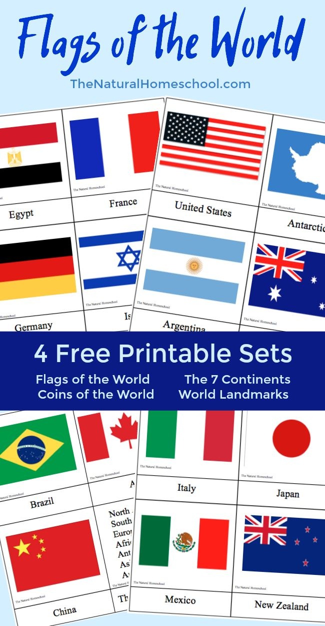 Fantastic Country Flags Of The World With 4 Free Printables | The - Free Printable Pictures Of Flags Of The World