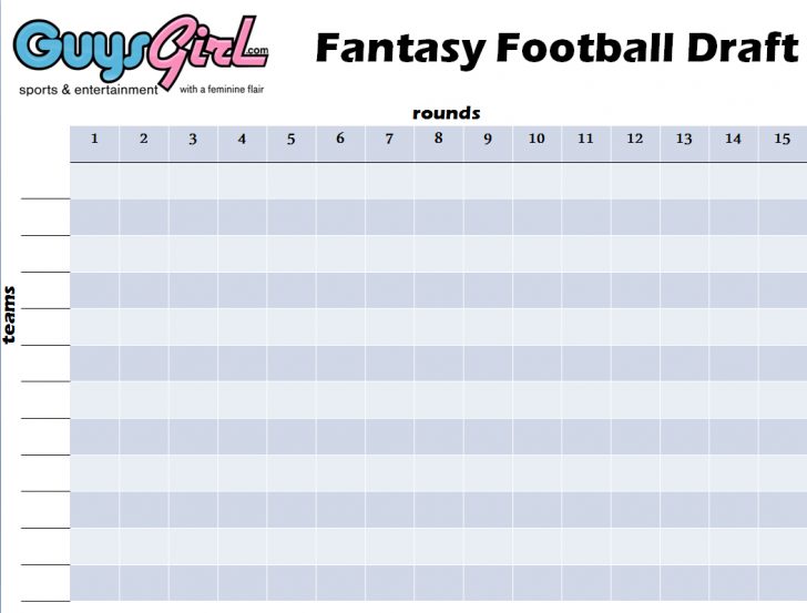 Free Fantasy Football Printable Draft Sheets