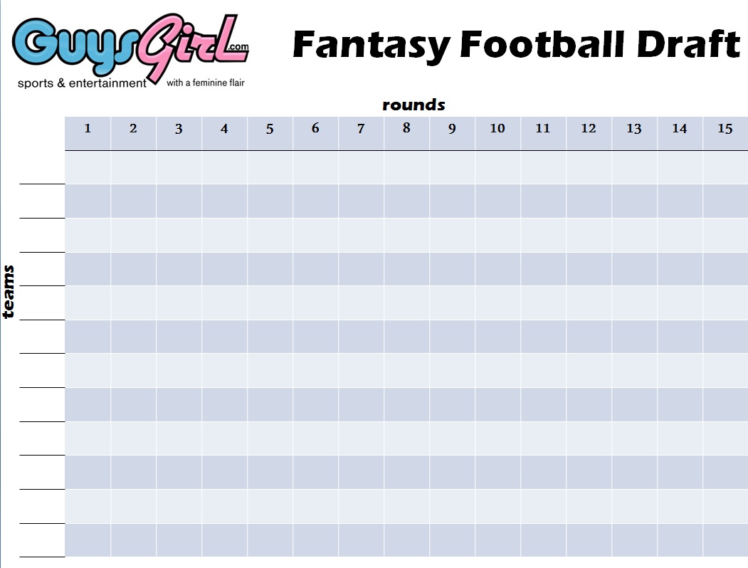 Fantasy Football Draft Sheets Printable Free – Orek - Free Fantasy Football Printable Draft Sheets