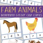 Farm Animals Beginning Letter Clip Cards | Farm | Farm Animals   Free Printable Farm Animals