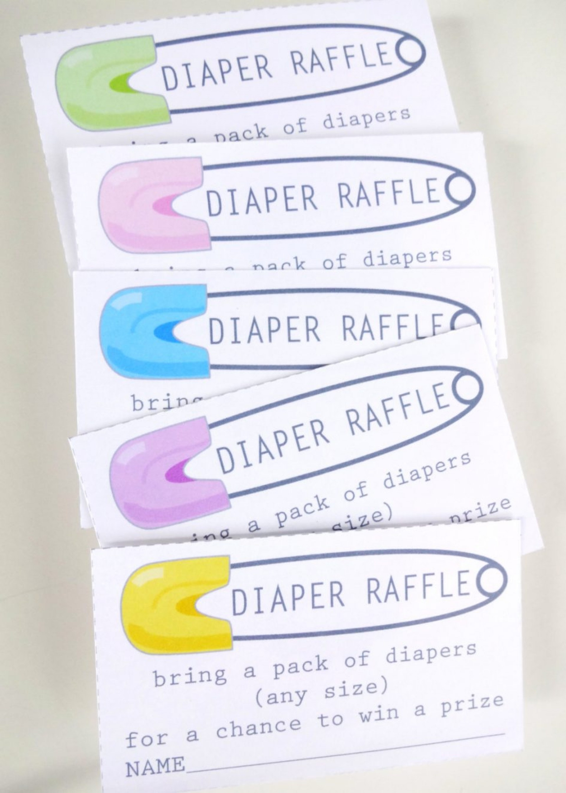 Free Printable Diaper Raffle Printable Blank World