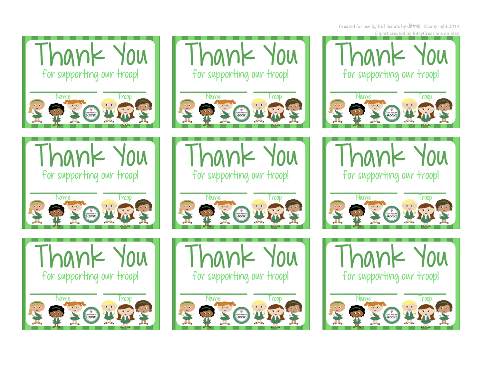Fashionable Moms: Girl Scouts - Free Printable Thank You Cards - Free Printable Eagle Scout Thank You Cards