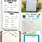 Father's Day Printable Round Up | Mother's Day & Father's Day   Free Printable Dad Questionnaire