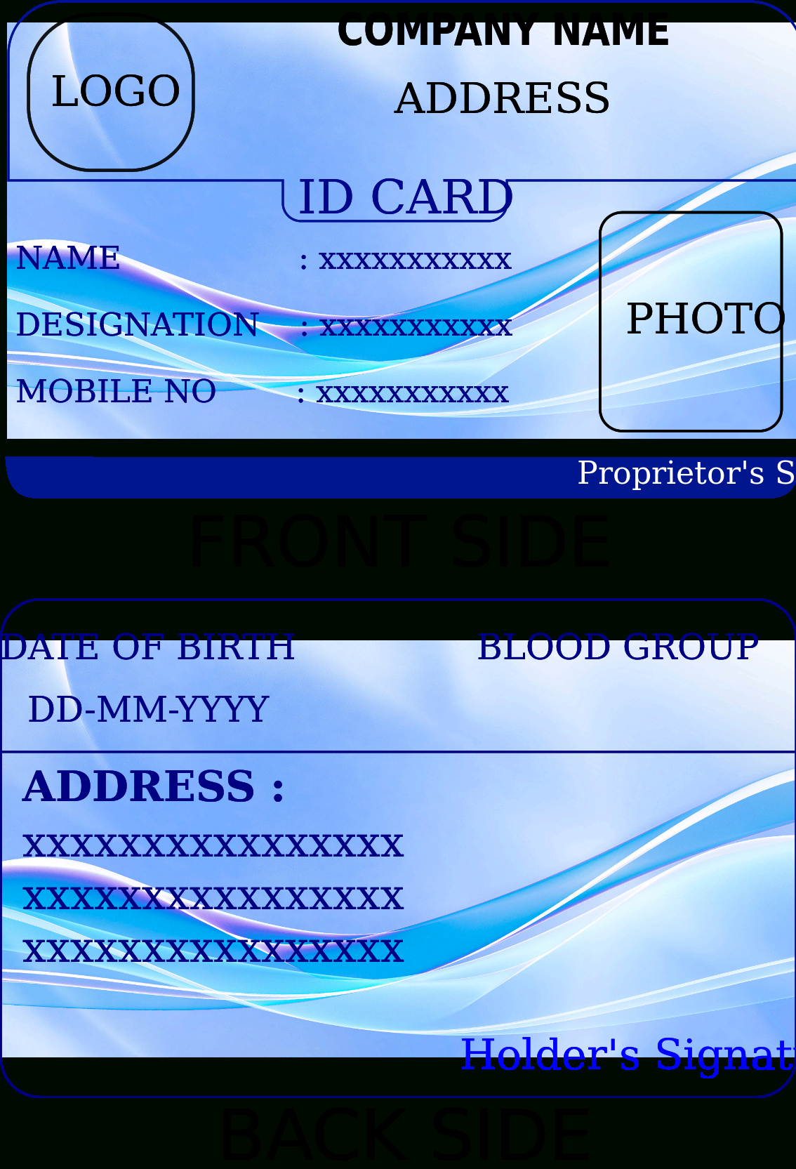 File:id-Card-Template.svg - Wikimedia Commons - Free Printable Id Cards Templates