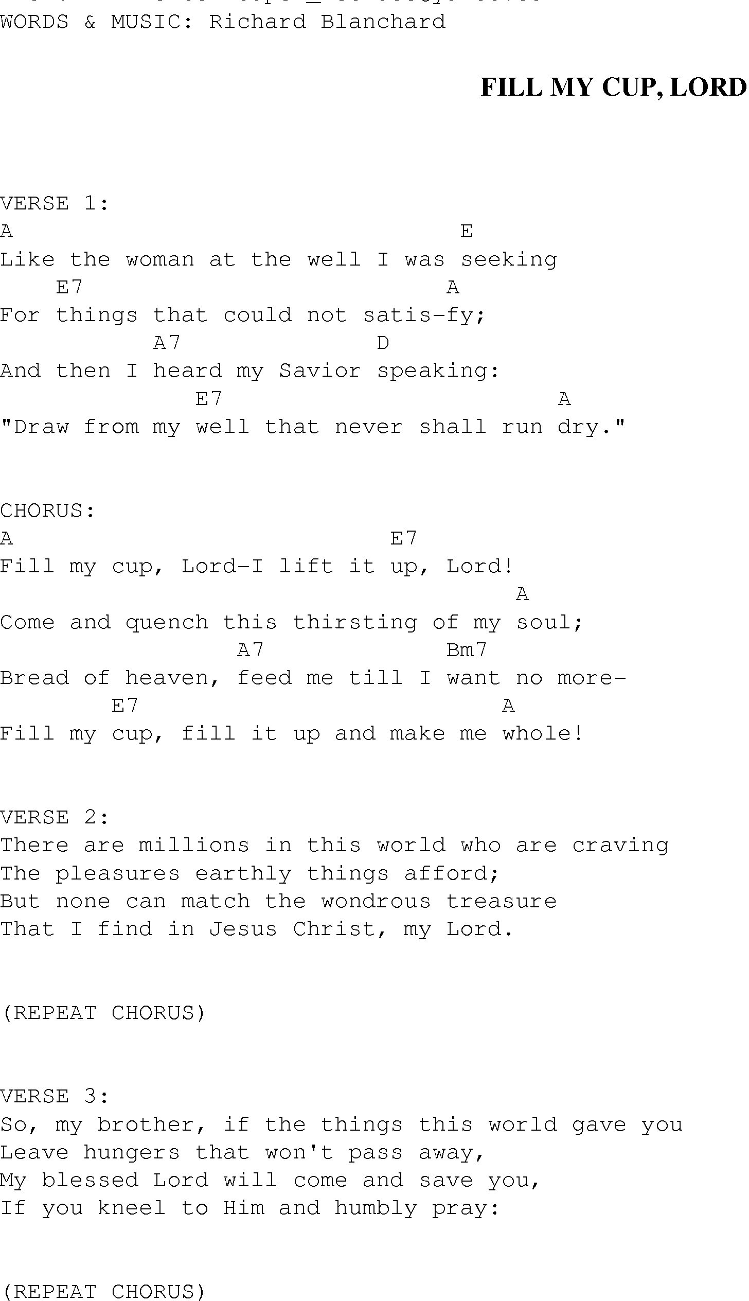 lyrics to song remind me dear lord