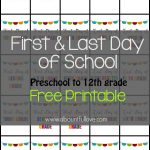 First And Last Day Of School Sign Printable | Kid Stuff | Last Day   First Day Of 3Rd Grade Free Printable