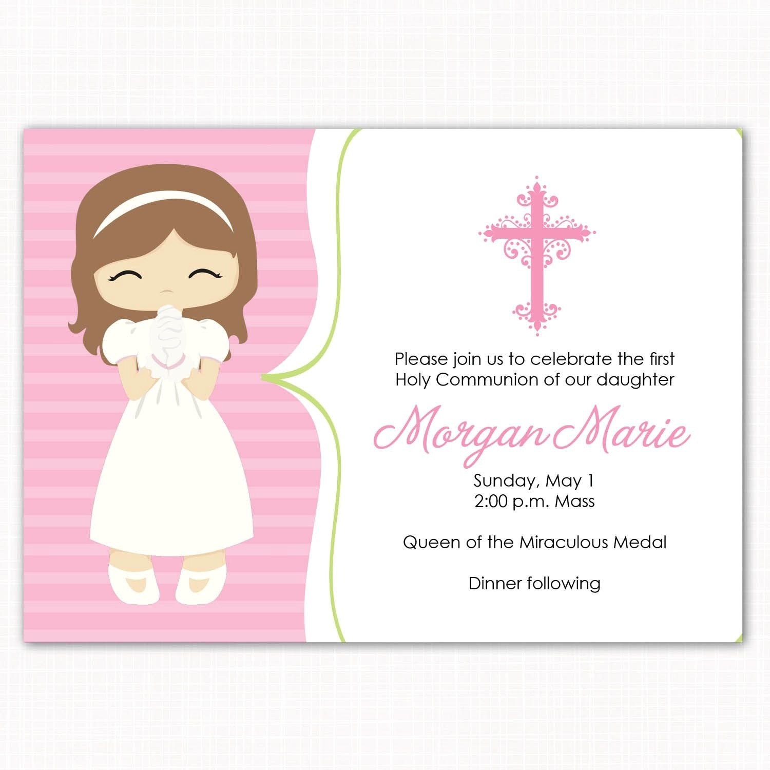 First Communion Invitations Template ﻿the Cheapest Way - Bybloggers - Free Printable First Communion Invitation Templates