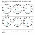 First Grade Math Activities Telling The Time Half Past 1 | Telling   Free Printable Telling Time Worksheets For 1St Grade
