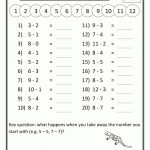 First Grade Math Worksheets Mental Subtraction To 12 1.gif 780×1,009   Free Printable First Grade Math Worksheets