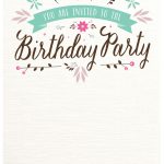 Flat Floral   Free Printable Birthday Invitation Template   Free Printable Birthday Invitations