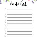 Floral To Do List Printable Template   Paper Trail Design   To Do List Free Printable
