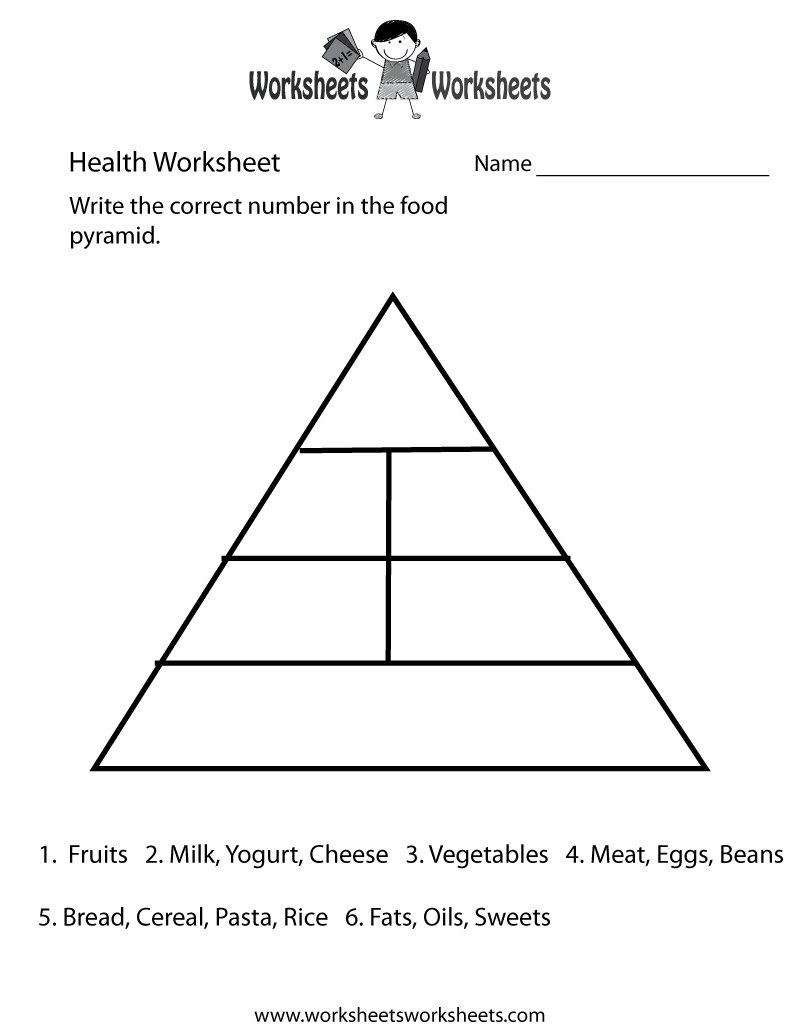 Food Worksheets, Cut & Paste Activities, Food Pyramid | Print - Free