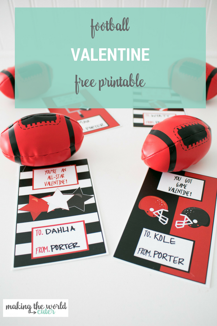 Free Printable Football Valentines Day Cards Free Printable