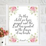 For This Child We Have Prayed Printable Nursery Decor Nursery | Etsy   For This Child We Have Prayed Free Printable