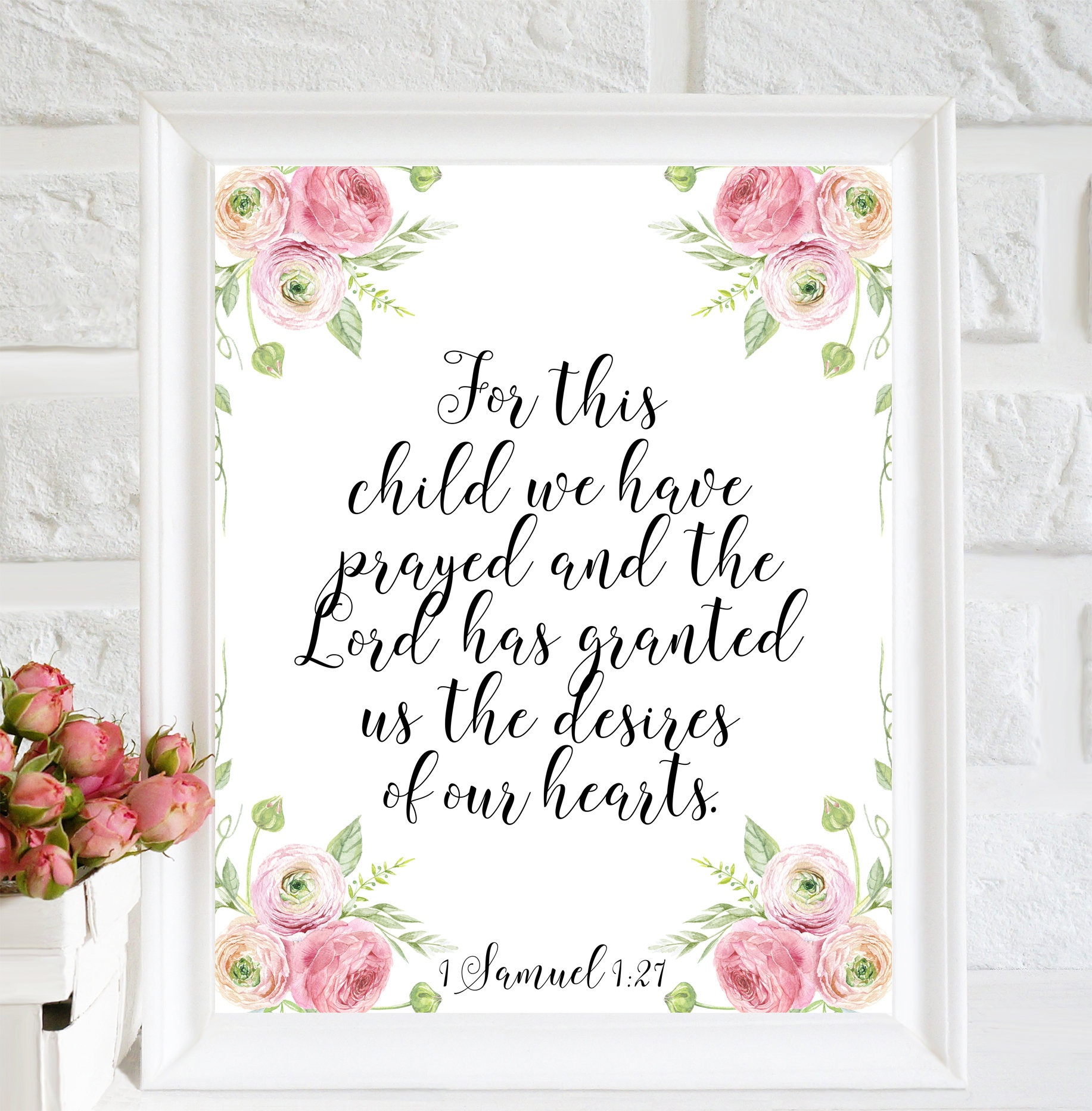 For This Child We Have Prayed Printable Nursery Decor Nursery | Etsy - For This Child We Have Prayed Free Printable