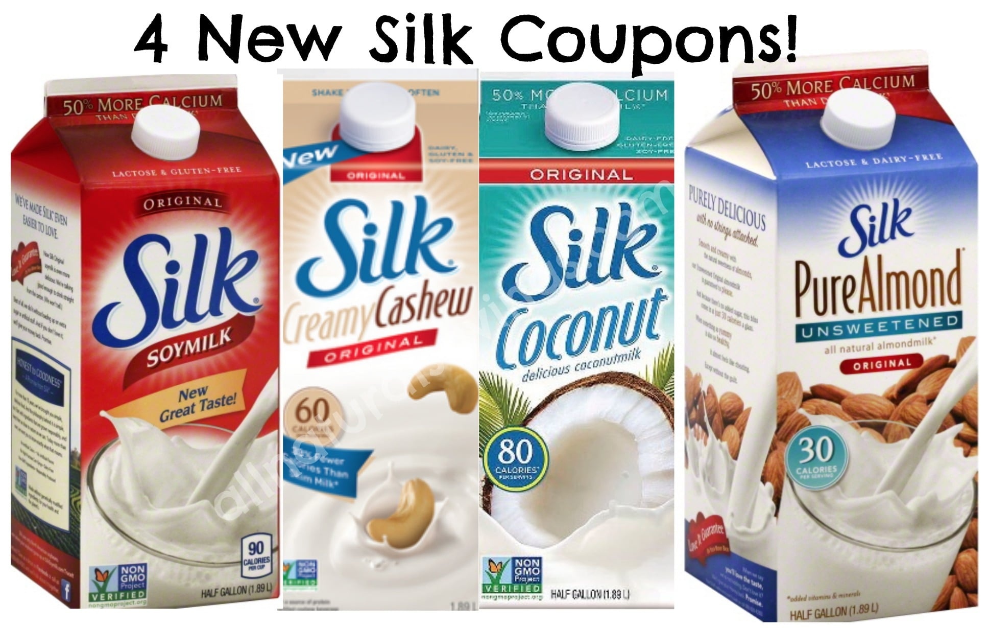 Four New Silk Dairy Free Milk Printable Coupons - All Natural Savings - Free Milk Coupons Printable