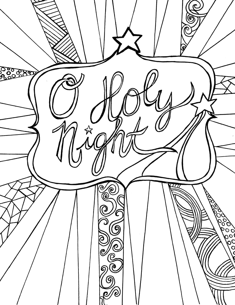 Free Adult Coloring Page Printable - Christmas — Clumsy Crafter - Free Printable Bible Christmas Coloring Pages