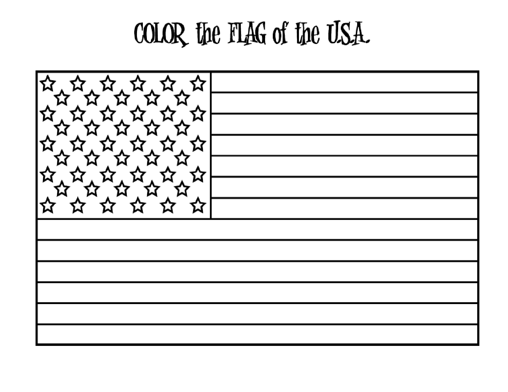 Free American Flag Printable, Download Free Clip Art, Free Clip Art - Free Printable American Flag Coloring Page