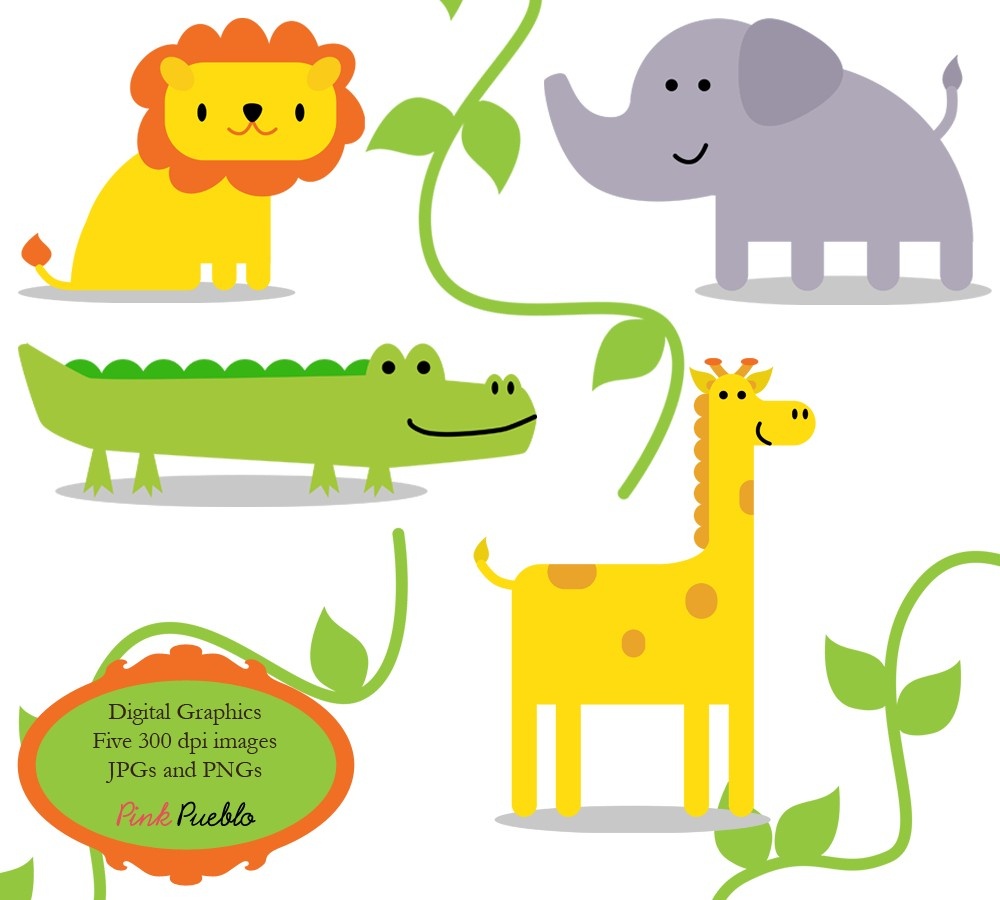 Free Baby Jungle Animals Clipart, Download Free Clip Art, Free Clip - Free Printable Baby Jungle Animal Clipart