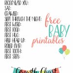 Free Baby Printables: Track Milestones | >> Free Printables | Baby   Free Printable Baby Memory Book