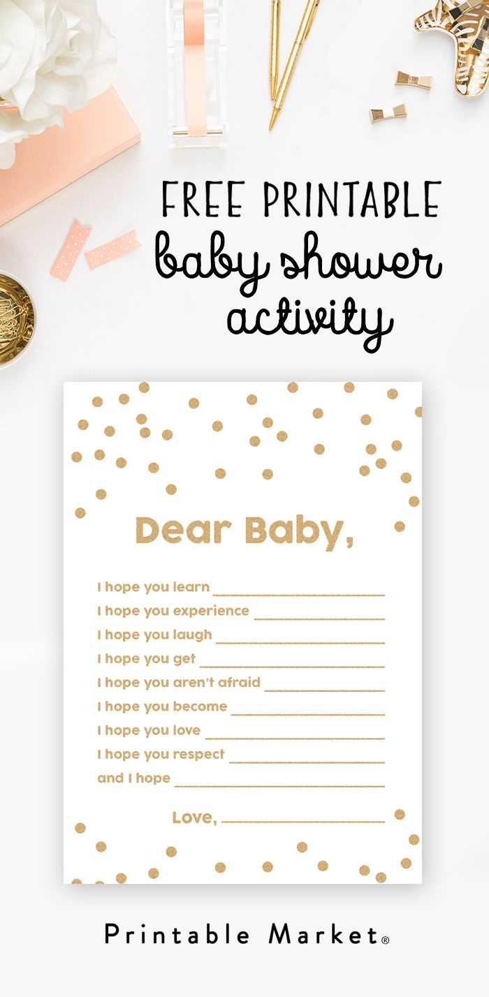 Free Baby Shower Printable – Gold Glitter Wishes For Baby - Instant - Free Printable Baby Boy Cards