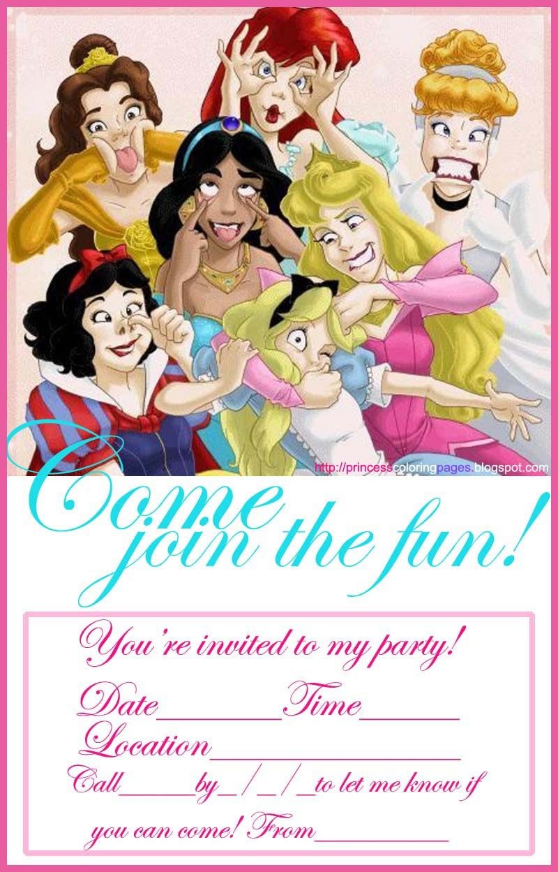 Free Ballerina Party Printables | Funny Disney Princesses Free - Disney Princess Birthday Invitations Free Printable