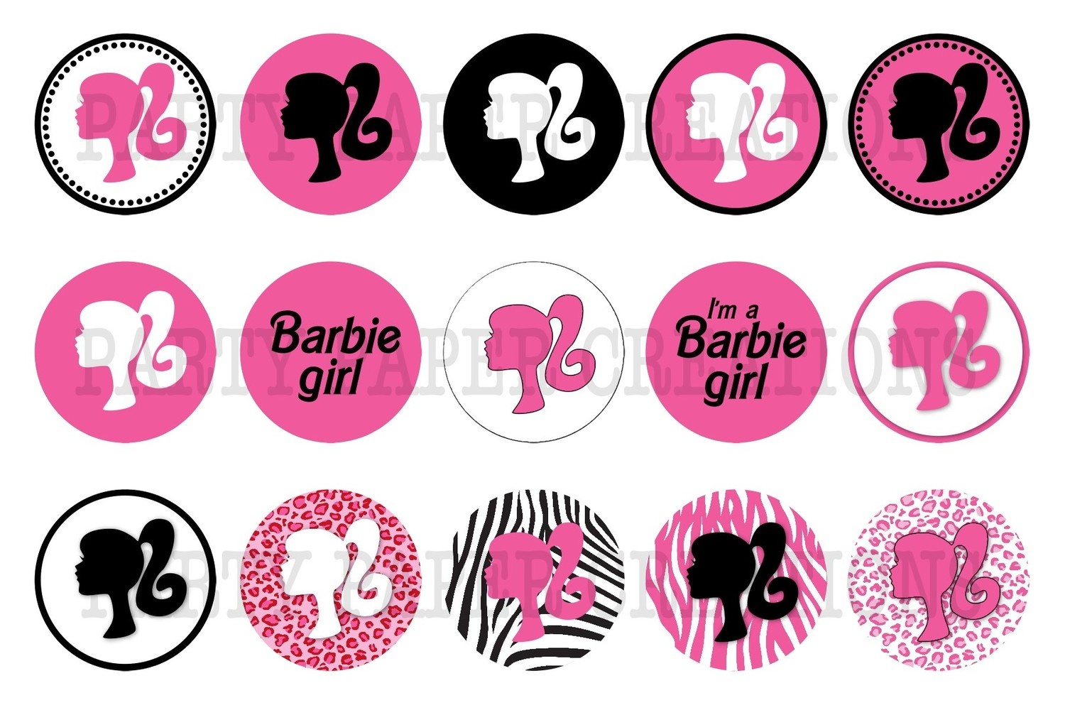 Free Barbie Logo, Download Free Clip Art, Free Clip Art On Clipart - Free Printable Barbie Cupcake Toppers