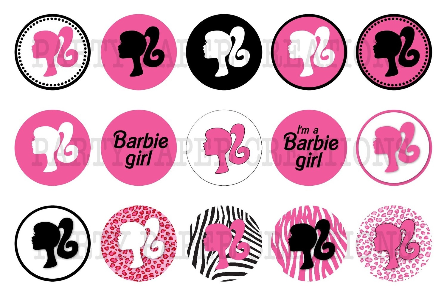 Download Free Printable Barbie Cupcake Toppers | Free Printable