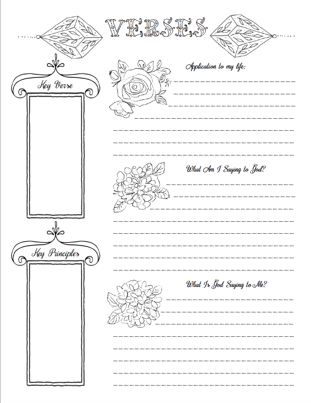 Free Bible Journaling Printables (Including One You Can Color!) - Free Printable Bible Study Journal Pages