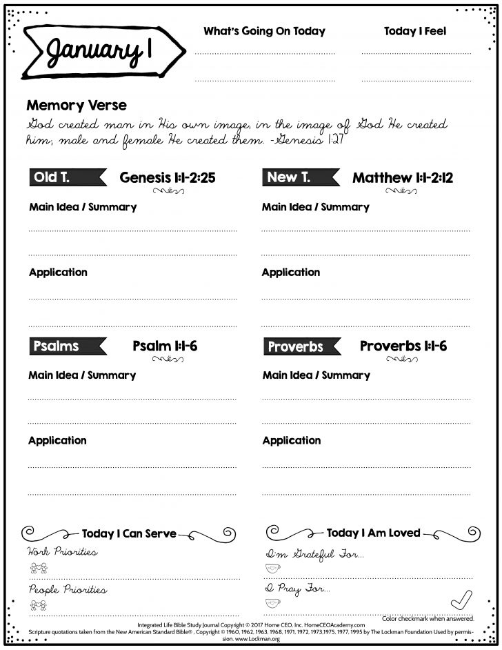 Free Printable Bible Study Journal Pages