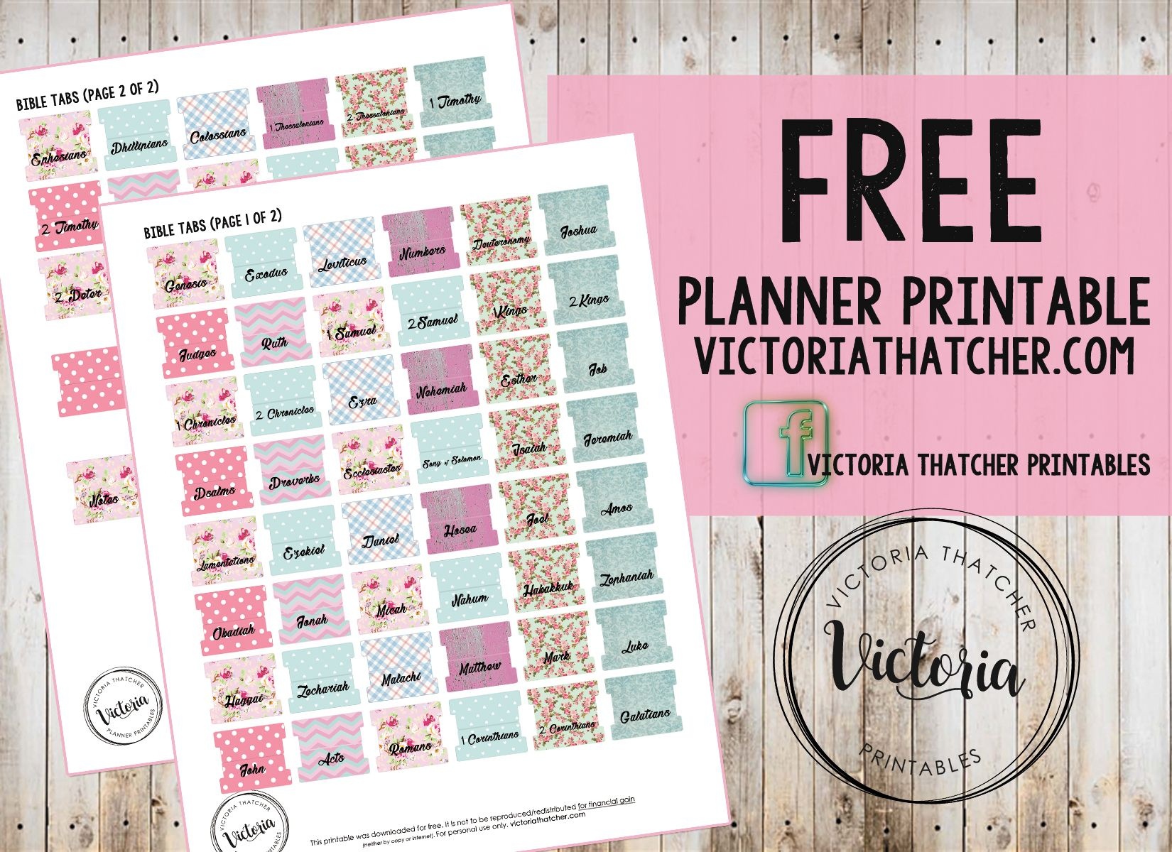 Free Bible Tabs Printables. Victoria Thatcher | Home Management - Free Printable Bible Tabs
