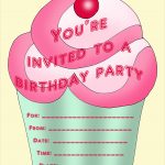 Free Birthday Party Invites For Kids In High Print Quality   Free Printable Girl Birthday Invitations