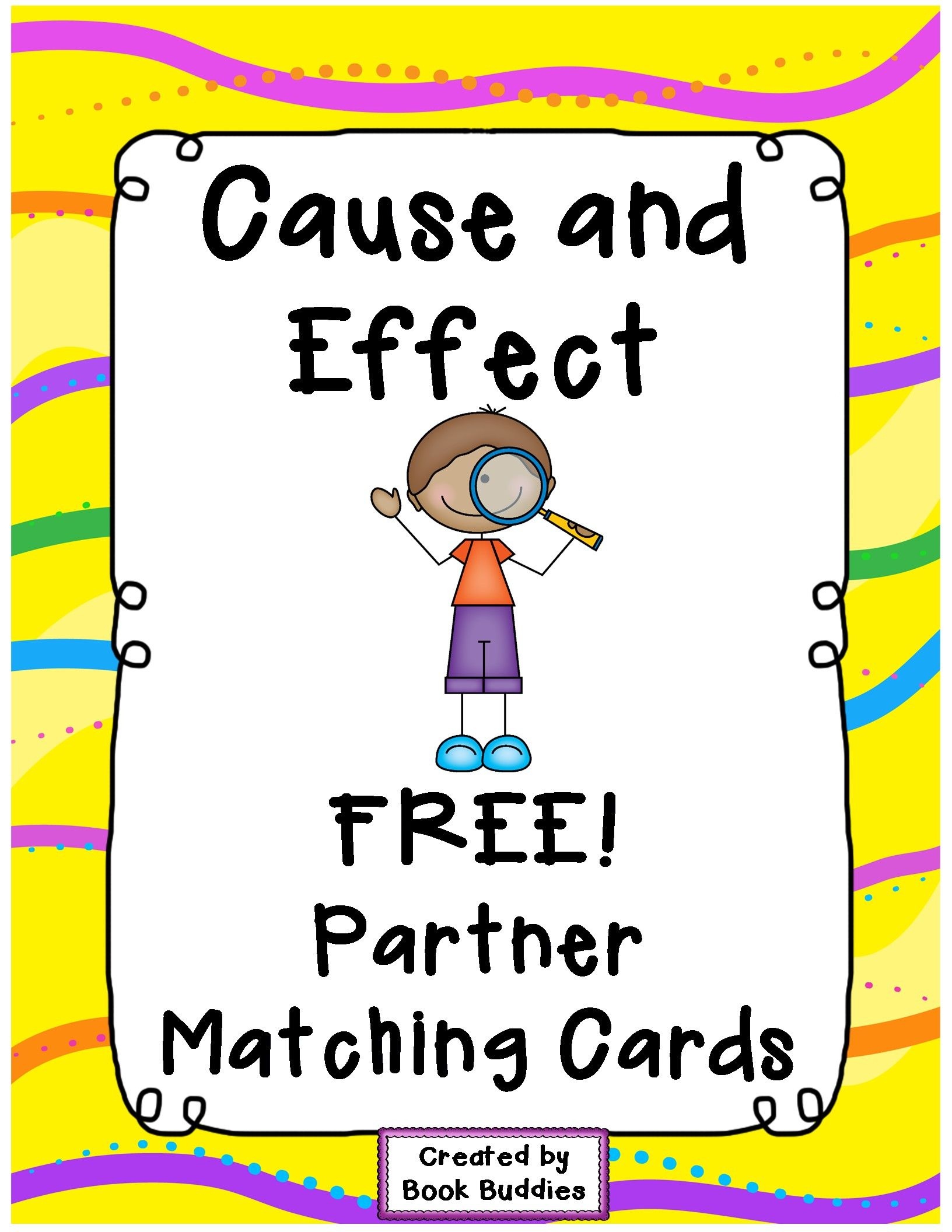 Free Cause And Effect Matching Partner Cards With Thanks From Book - Free Printable Cause And Effect Picture Cards