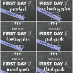 Free Chalkboard First Day Of School Printables   Kristen Hewitt   Free Printable First Day Of School Chalkboard Signs