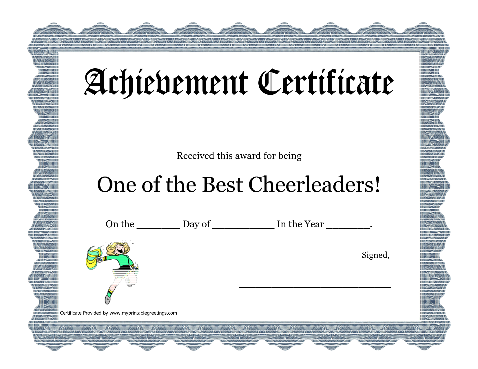 17 Images Of Megaphone Award Certificate Template Unemeuf Free Printable Cheerleading