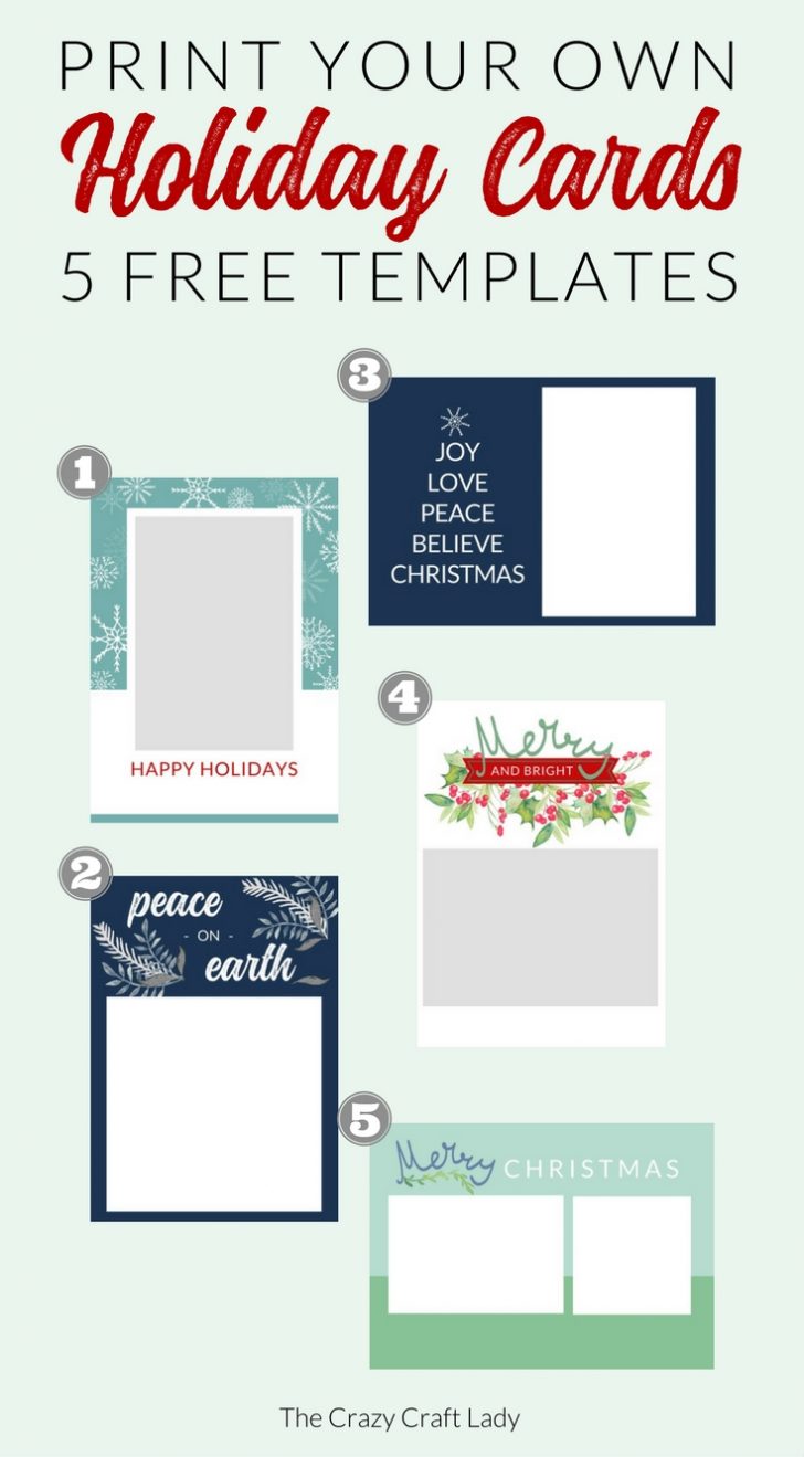 Free Printable Christmas Card Templates