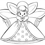 Free Christmas Coloring Pages   Retro Angels   The Graphics Fairy   Free Printable Pictures Of Angels