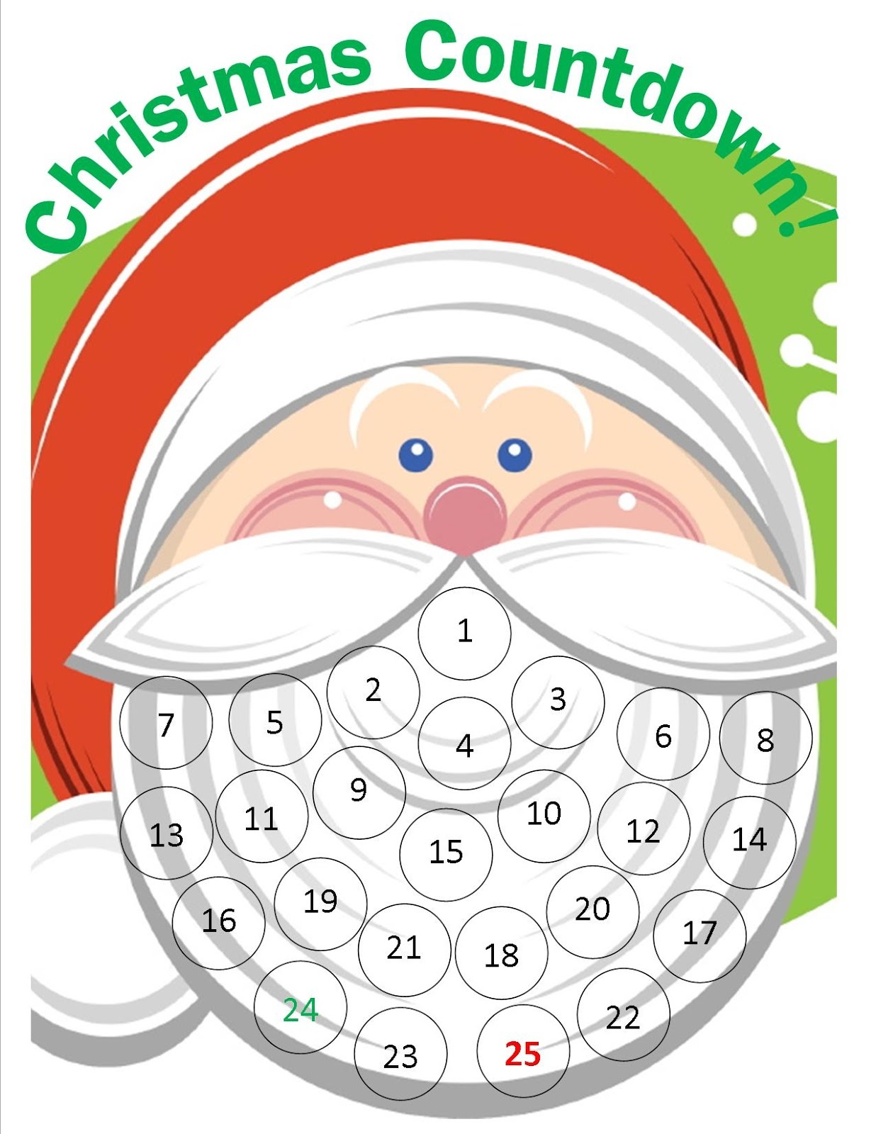 Free Christmas Countdown Cliparts, Download Free Clip Art, Free Clip - Christmas Countdown Free Printable