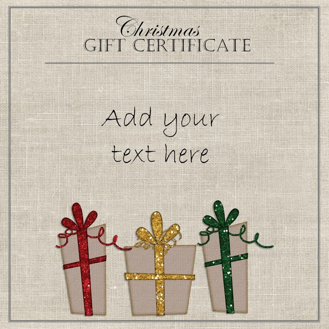 Free Christmas Gift Certificate Template | Customize Online &amp; Download - Free Printable Xmas Gift Certificates
